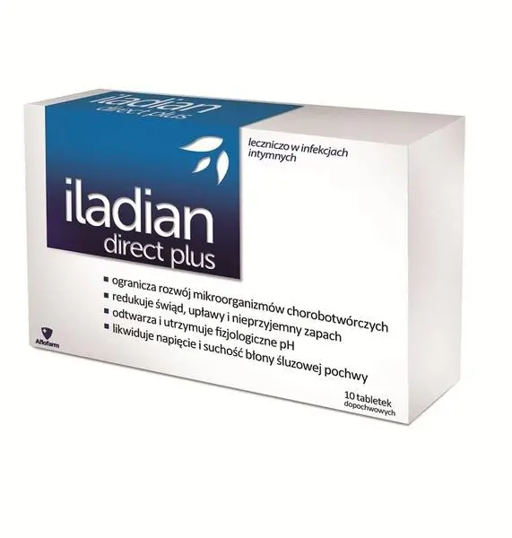 Iladian Direct plus 10 tabletek dopochwowych - 1 - Apteka HIT