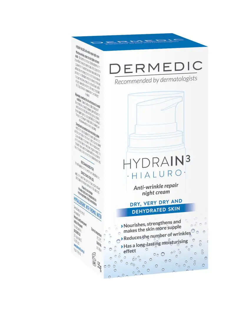 Dermedic Hydrain 3 naprawczy krem przeciwzmarszczkowy na noc 55 g - 2 - Apteka HIT