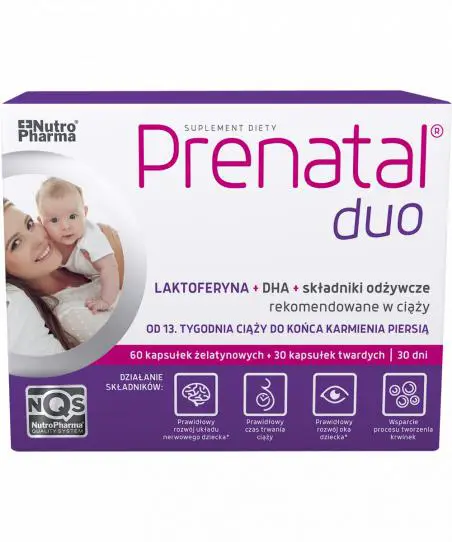 Prenatal DUO 30 kapsułek twardych + 60 kapsułek żelatynowych - 1 - Apteka HIT