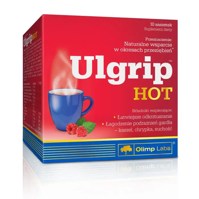 OLIMP Ulgrip Hot malinowy 10 sasz. - 1 - Apteka HIT