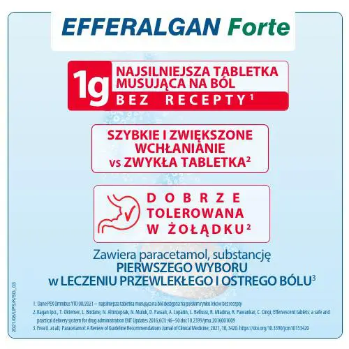 Efferalgan Forte 1g 8 tabletek musujących - 4 - Apteka HIT