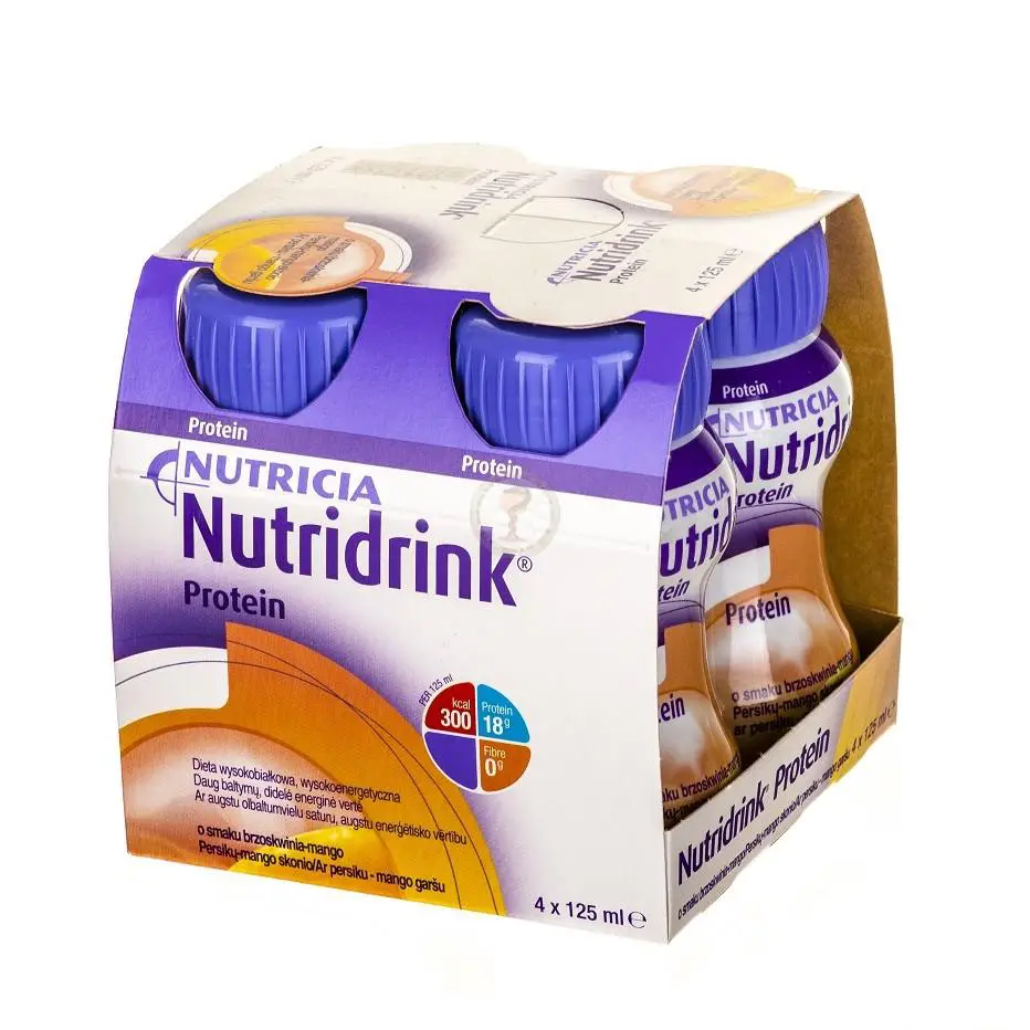 Nutricia Nutridrink Protein o smaku brzoskwinia - mango 4 x 125 ml - 1 - Apteka HIT