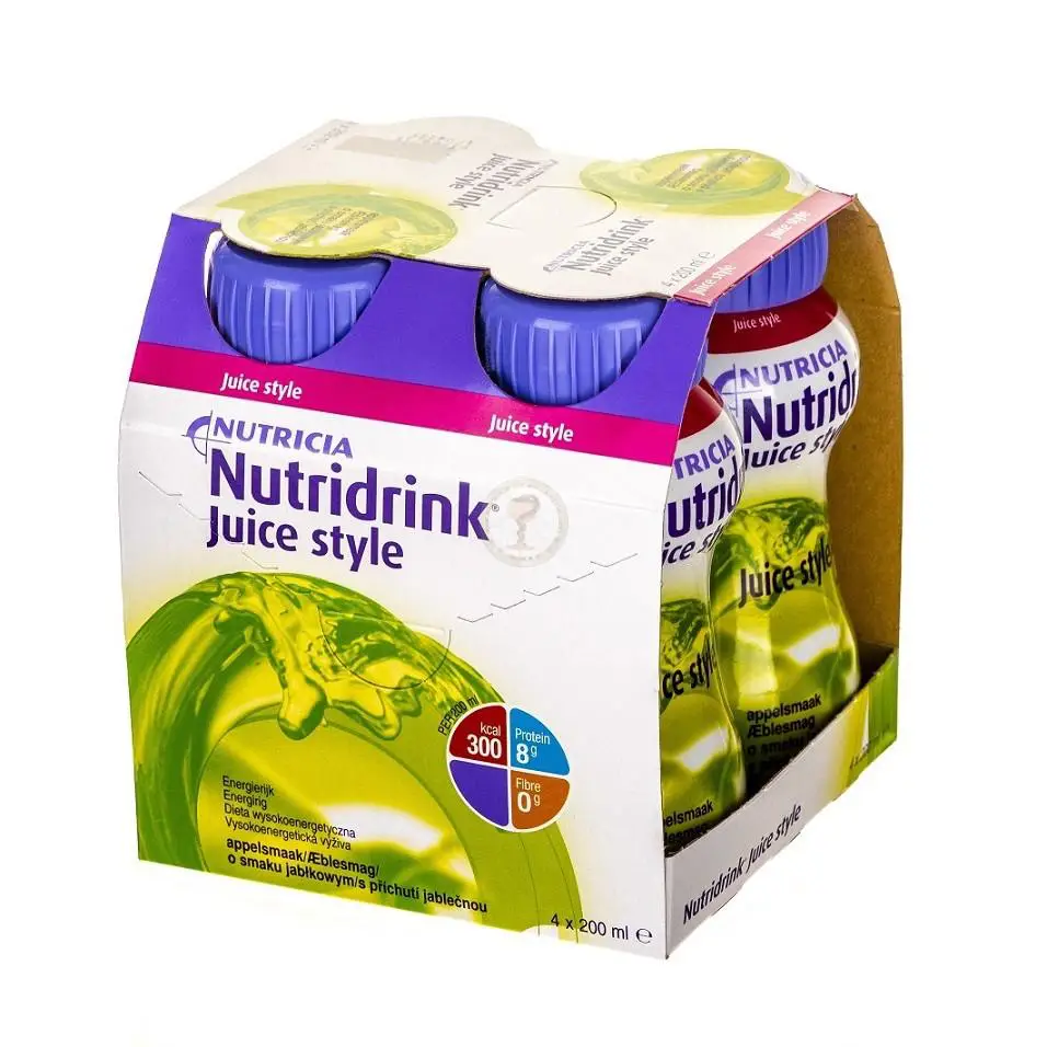 Nutricia Nutridrink Juice Style smak jabłkowy 4 x 200 ml - 1 - Apteka HIT