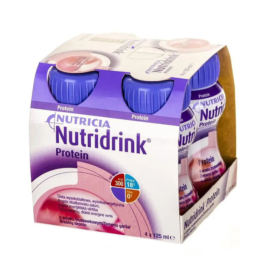 Nutricia Nutridrink Protein o smaku truskawkowym 4x125ml - 1 - Apteka HIT