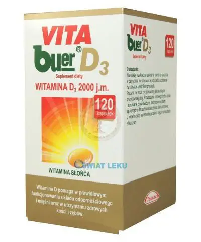 VITA Buer D3 2000 j.m 120 kaps. - 1 - Apteka HIT