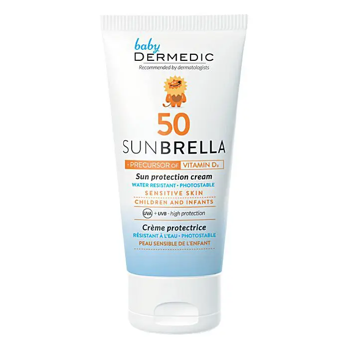 Dermedic Sunbrella Baby Krem ochronny SPF 50 do twarzy od 1. dnia życia 50g - 1 - Apteka HIT