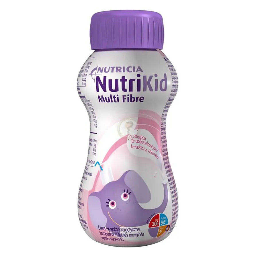 Nutricia NutriKid Multi Fibre smak truskawkowy 200 ml - 1 - Apteka HIT