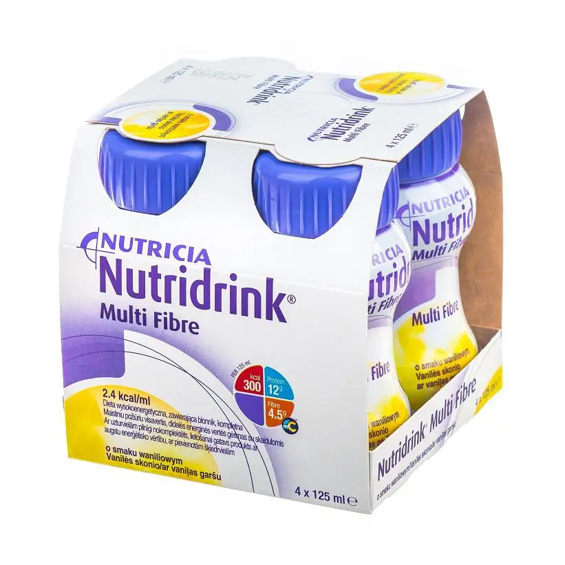 Nutricia Nutridrink Multi Fibre smak waniliowy 4 x 125ml - 1 - Apteka HIT