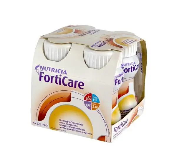 Nutricia Nutridrink Forticare smak pomarańczowo-cytrynowy 4 x 125 ml - 1 - Apteka HIT