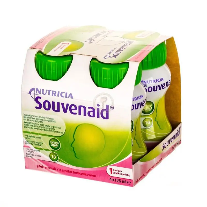 Nutricia Souvenaid o smaku truskawkowym 4 x 125 ml - 1 - Apteka HIT