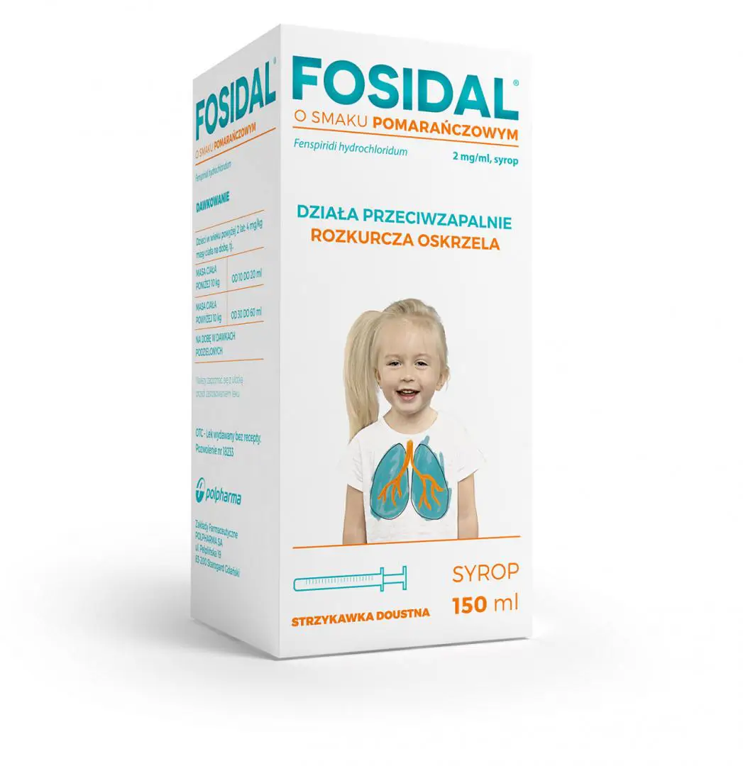 Fosidal 2 mg/ml syrop o smaku pomarańczowym 150 ml + strzykawka - 1 - Apteka HIT