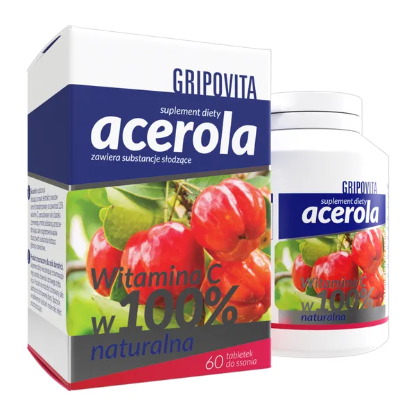 Zdrovit Gripovita Acerola 60 tabletek do ssania - 1 - Apteka HIT