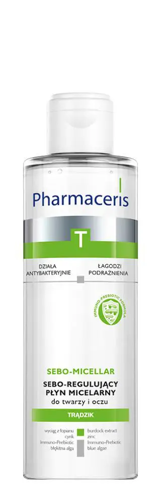 Pharmaceris T Sebo-Micellar Antybakteryjny płyn micelarny do oczyszczania i demakijażu twarzy i oczu 200 ml - 1 - Apteka HIT