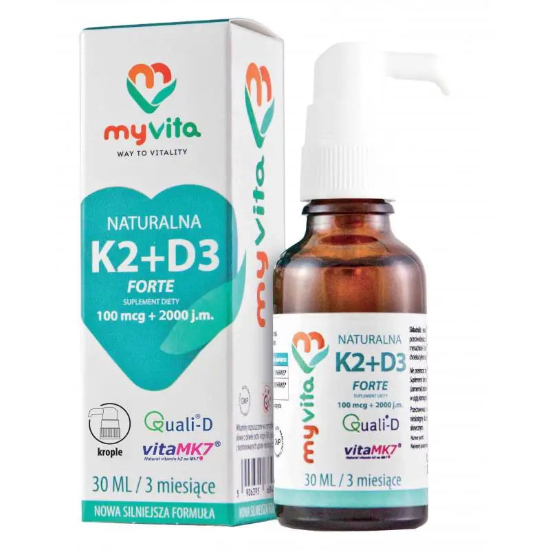 MyVita Naturalna witamina K2 + D3 Forte 30 ml - 1 - Apteka HIT