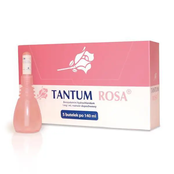 Tantum Rosa roztwór dopochwowy 140 ml 5 butelek - 1 - Apteka HIT