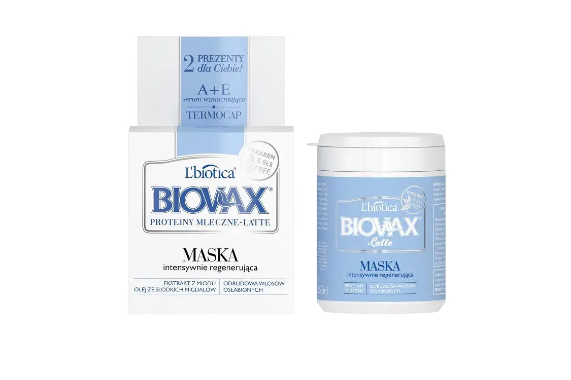 LBiotica Biovax Latte maseczka - odbudowa włosów osłabionych 250 ml - 1 - Apteka HIT