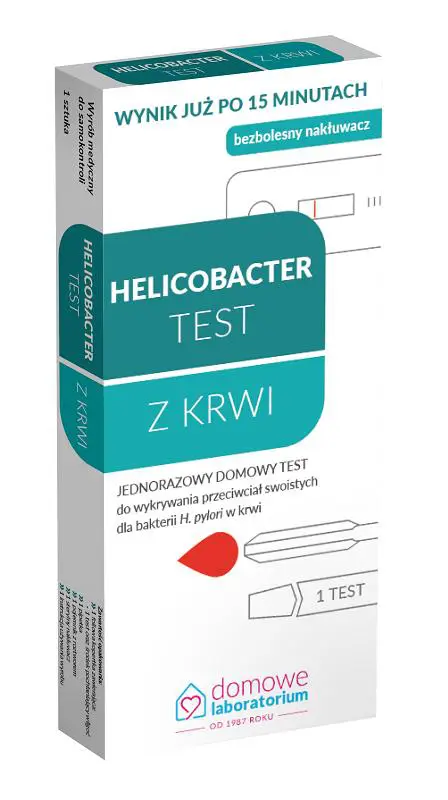 Helicobacter test z krwi wykrywa obecność przeciwciał bakterii Helicobacter pylori 1 szt. - 1 - Apteka HIT