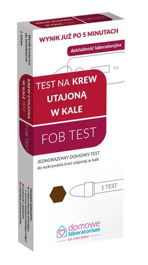 TEST FOB wykrywa krew utajoną w kale 1 szt. - 1 - Apteka HIT