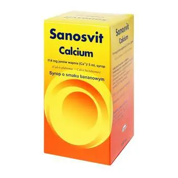 Calcium Sanosvit syrop o smaku banananowym 150 ml - 1 - Apteka HIT