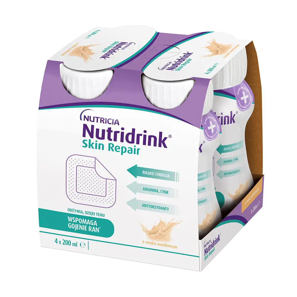 Nutricia Nutridrink Skin Repair o smaku waniliowym 4 x 200 ml - 1 - Apteka HIT