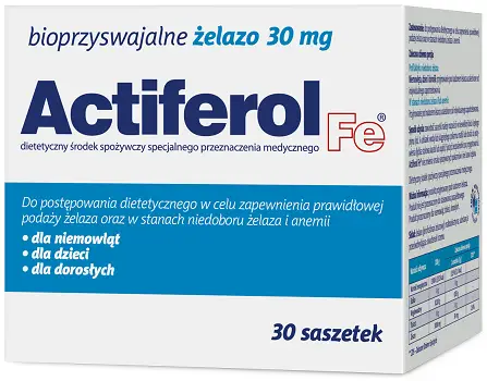 Actiferol Fe 30 mg 30 sasz. - 1 - Apteka HIT