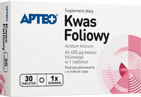 Kwas Foliowy 400 µg 30 tabletek APTEO - 1 - Apteka HIT