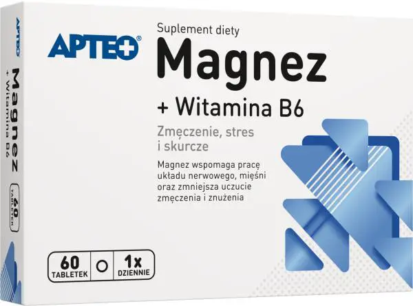 Magnez + witamina B6 Apteo 60 tabletek - 1 - Apteka HIT