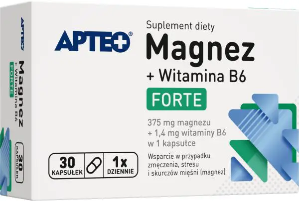 Magnez + witamina B6 Forte Apteo 30 kapsułek - 1 - Apteka HIT