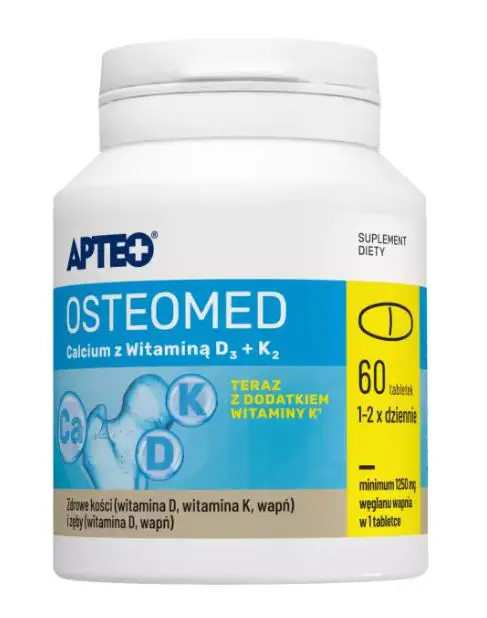 Osteomed Calcium z Witaminą D3 + K2 Apteo 60 tabl. - 1 - Apteka HIT