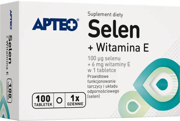 Selen + witamina E 100 tabletek APTEO - 1 - Apteka HIT