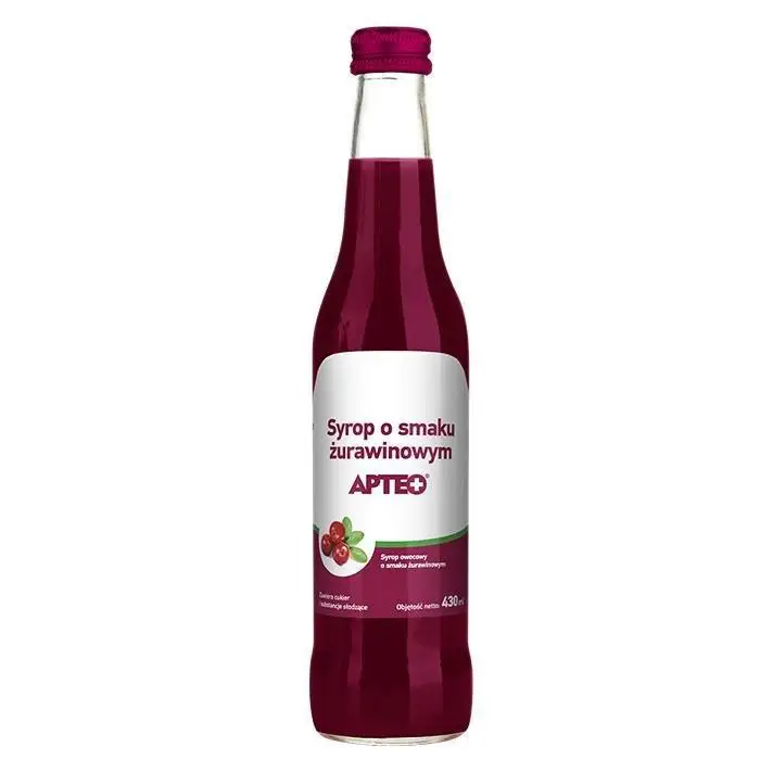 Syrop o smaku żurawinowym Apteo 430 ml. - 1 - Apteka HIT