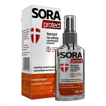 Sora Protect aerozol na włosy zapobiegający wszawicy 50 ml - 1 - Apteka HIT