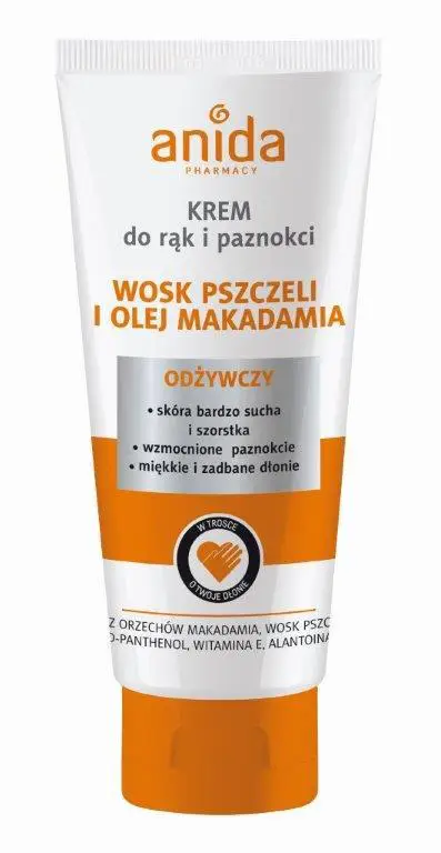 Anida Wosk Pszczeli Krem do rąk i paznokci z woskiem pszczelim i olejem makadamia 100 ml - 1 - Apteka HIT