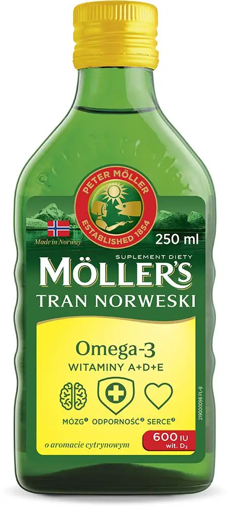 Mollers Tran Norweski cytrynowy 250 ml - 1 - Apteka HIT