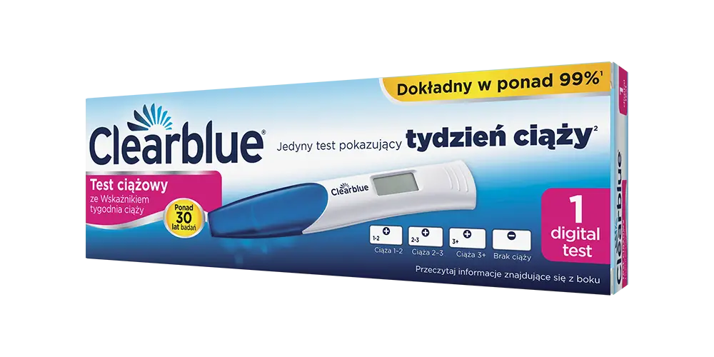 Clearblue test ciążowy ze wskaźnikiem tygodnia ciąży CB 9 - 1 szt. - 1 - Apteka HIT