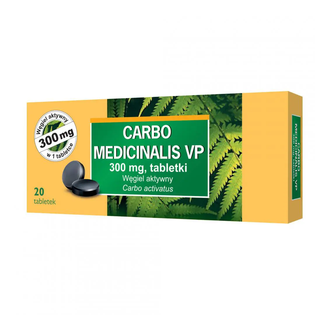 Carbo medicinalis VP 300 mg węgiel aktywny 20 tabletek - 1 - Apteka HIT