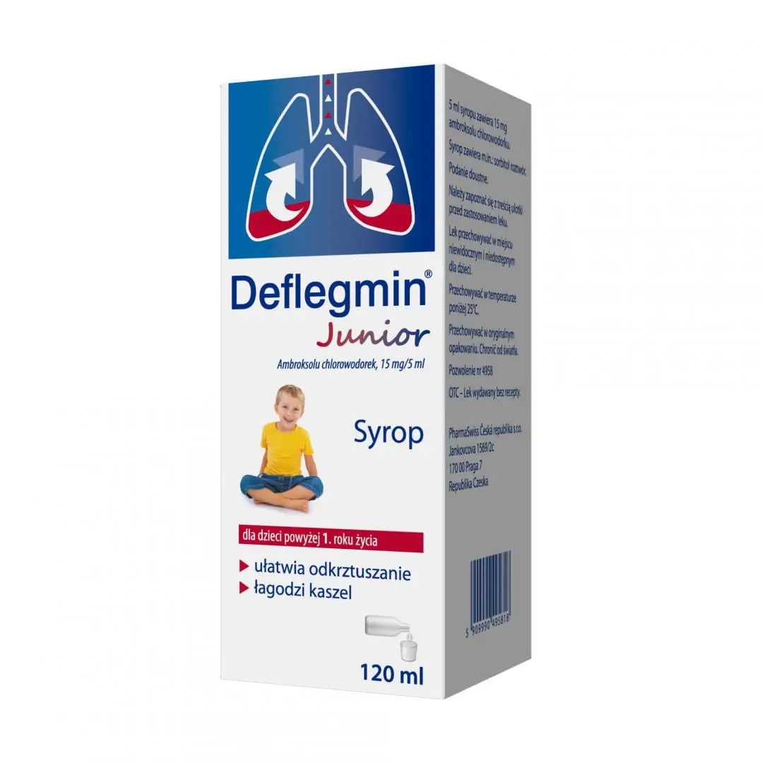 Deflegmin Junior 15 mg/5 ml syrop 120 ml - 1 - Apteka HIT