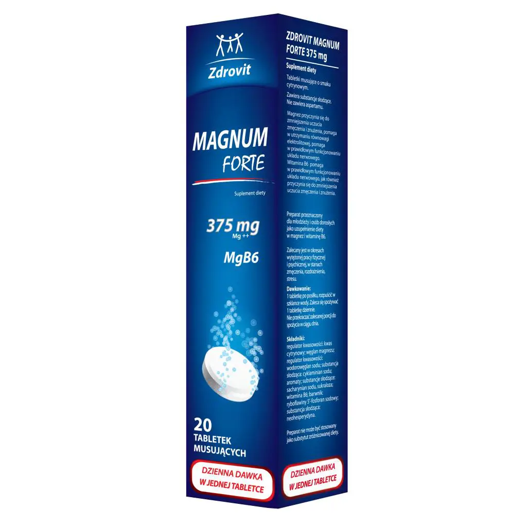 Zdrovit Magnum Forte 375 mg 20 tabl. mus. - 1 - Apteka HIT