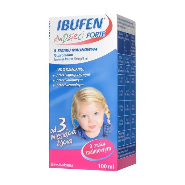 Ibufen Forte dla dzieci o smaku malinowym 100 ml - 1 - Apteka HIT