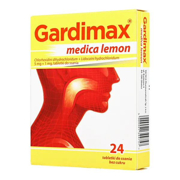 Gardimax Medica Lemon 24 tabletek do ssania - 1 - Apteka HIT