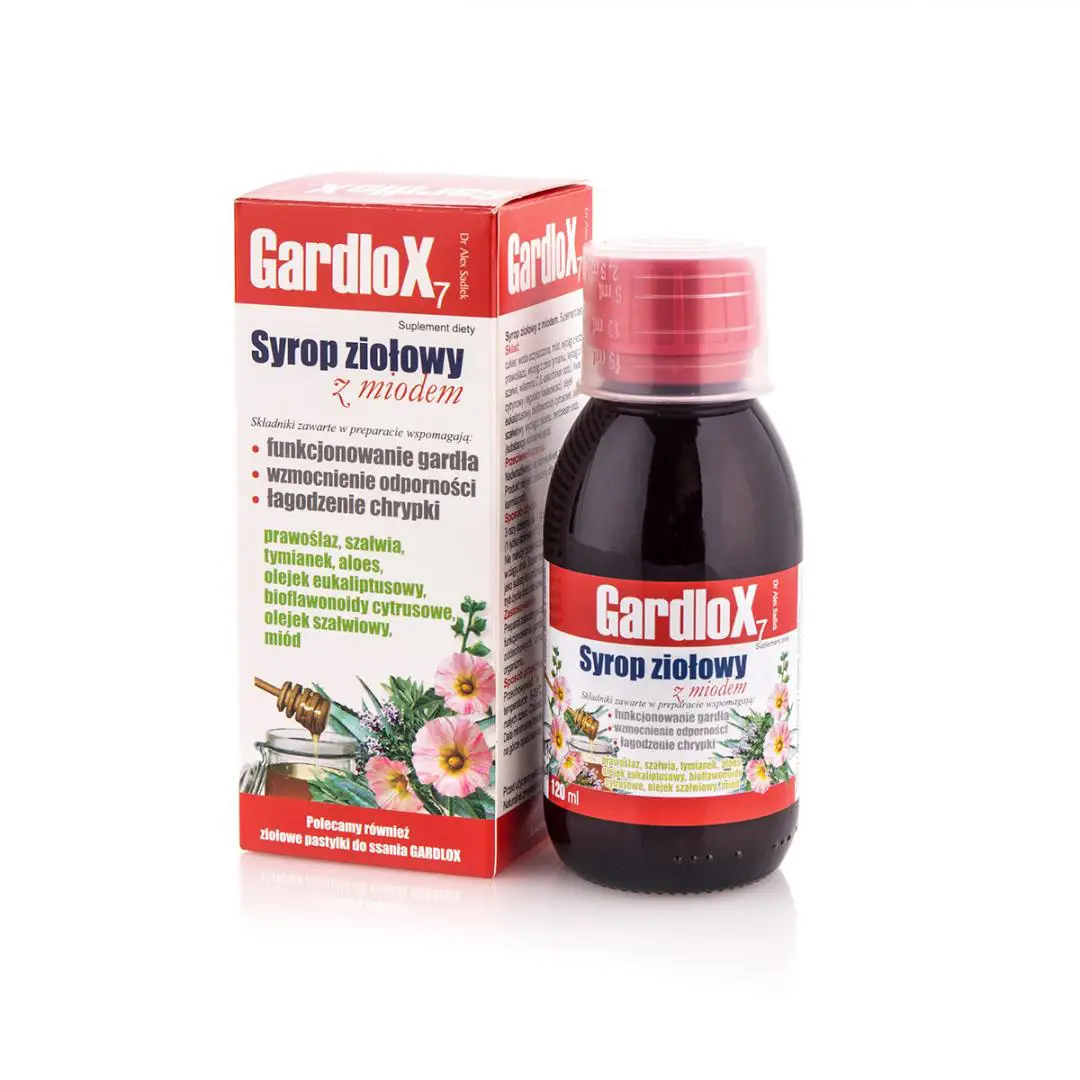 Gardlox 7 syrop ziołowy z miodem 120 ml. - 1 - Apteka HIT