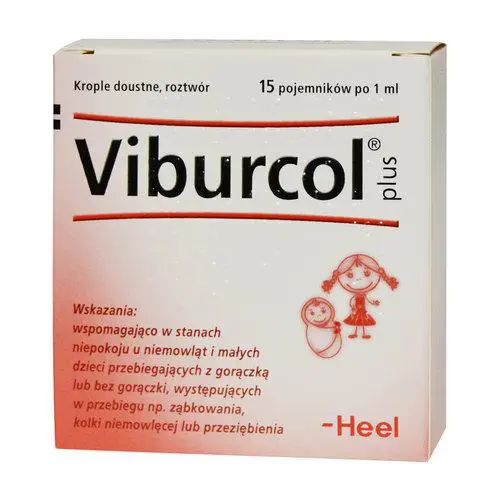 Heel Viburcol Plus krople 15 pojemników x 1 ml - 1 - Apteka HIT