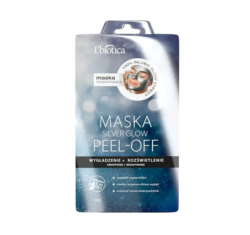 Lbiotica Maska Silver Glow peel-off wygładzenie i rozświetlenie 10 g - 1 - Apteka HIT