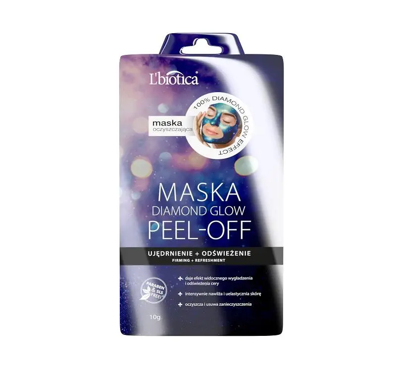 Lbiotica Maska Diamond Glow peel-off ujędrnienie i odświeżenie 10 g - 1 - Apteka HIT