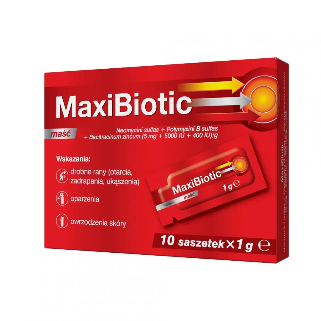 MaxiBiotic maść 10 saszetek po 1 g - 1 - Apteka HIT