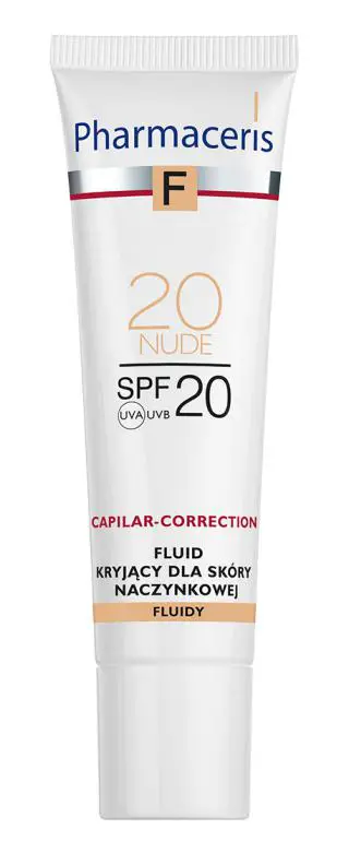 Pharmaceris F Capilar-Correction Fluid kryjący dla skóry naczynkowej SPF 20 nude 20 - 30 ml - 1 - Apteka HIT