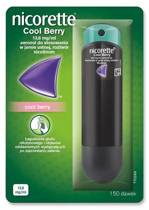 Nicorette Spray Cool Berry 13,6 mg/ml 150 dawek - 1 - Apteka HIT