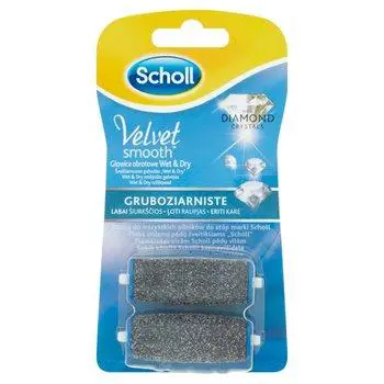 Scholl Velvet Smooth gruboziarniste głowice obrotowe z kryształkami diamentów 2 szt. - 1 - Apteka HIT