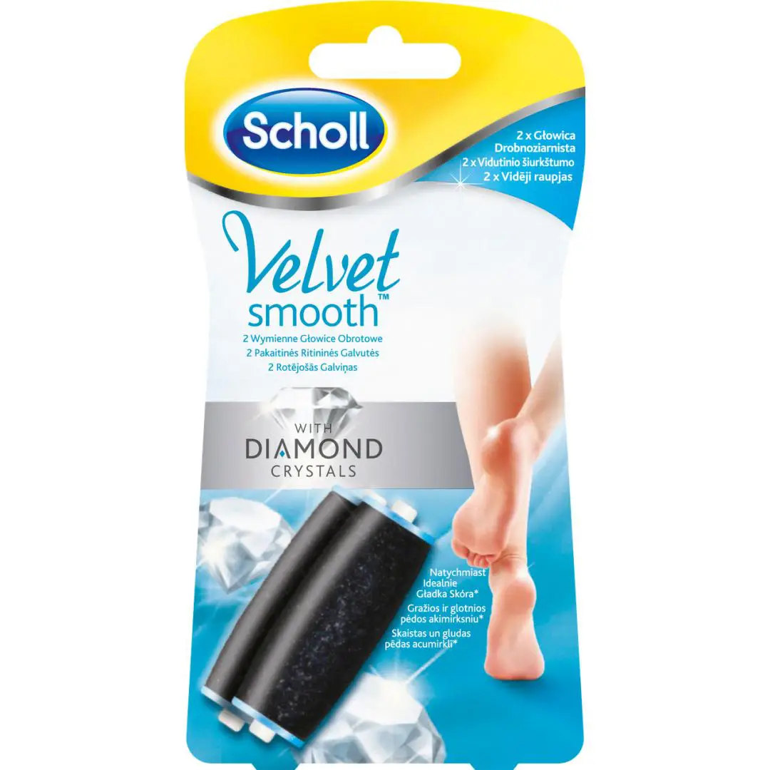 Scholl Velvet Smooth drobnoziarniste głowice obrotowe 2 szt. - 1 - Apteka HIT