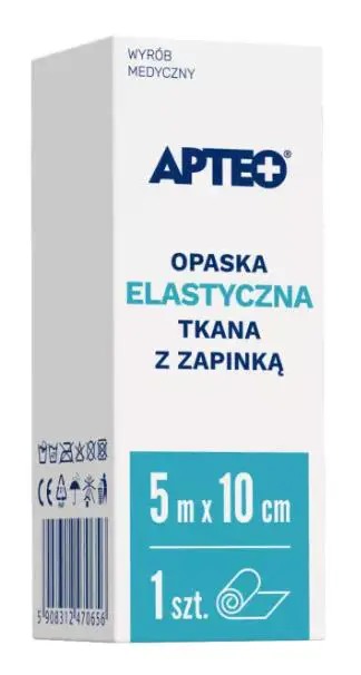 Opaska elastyczna tkana z zapinką 5 m x 10 cm APTEO CARE - 1 - Apteka HIT